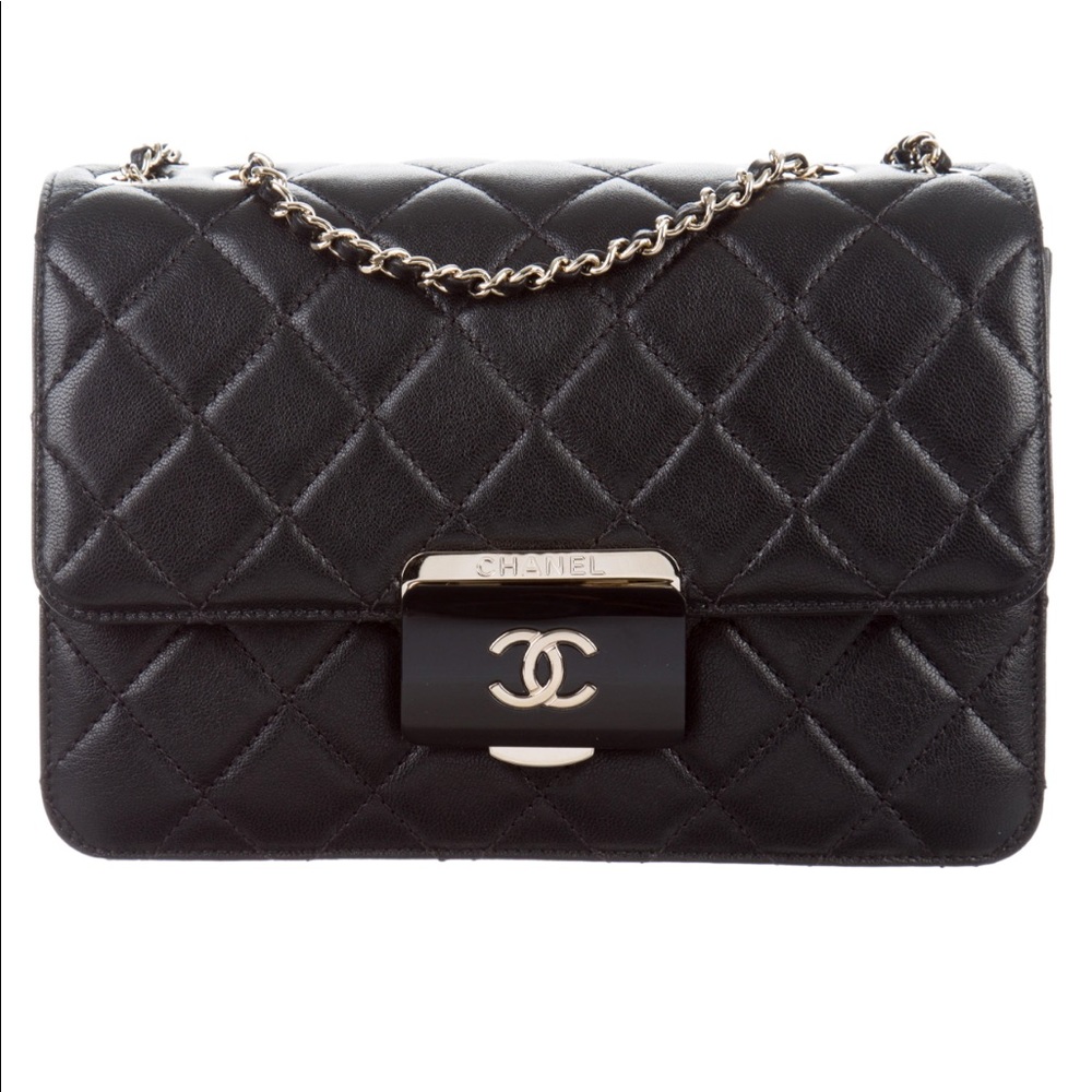 CHANEL Black Quilted Leather Bag